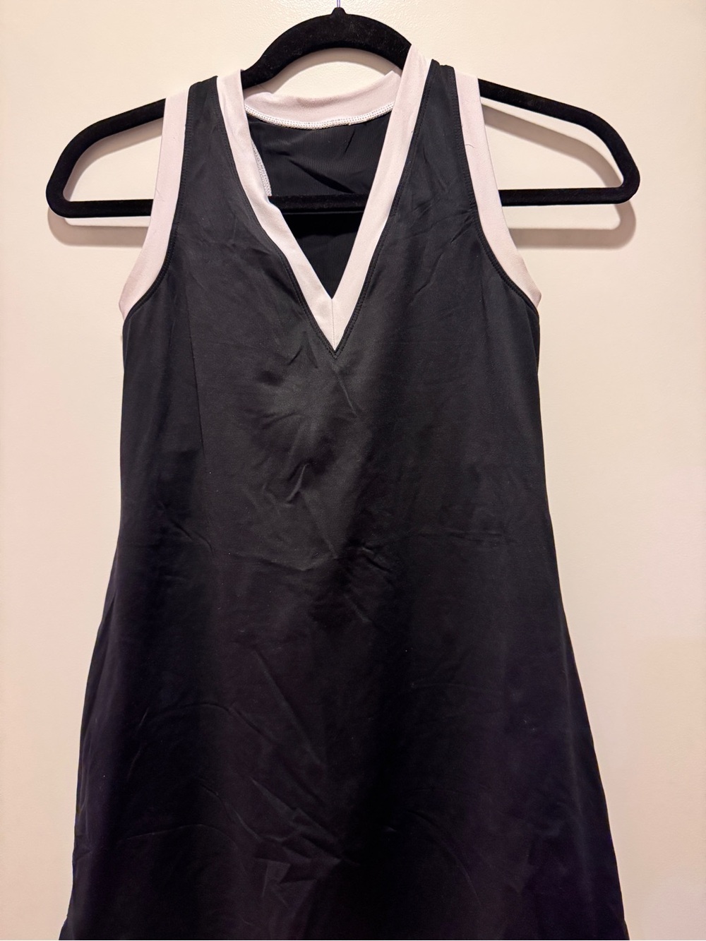Lululemon Athletic Tennis Golf Mini Dress Black White Accent - Size 8